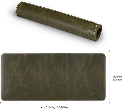 Londo Top Grain Leather Extended Mouse Pad – Large Desk Mat for Office & Gaming, Smooth Writing Surface, Non-Slip Base, Durable & Stylish Workspace Accessory