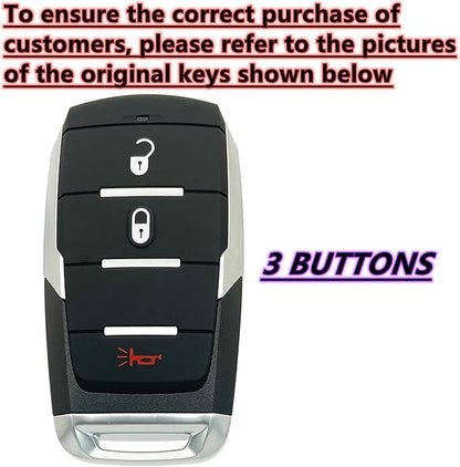 Key Protective Shell for RAM Key Fob Cover with Keychain Fit for RAM 1500 2500 3500 Smart Key Case Accessories (3-Button-Pink-Gold)