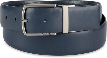 Calvin Klein Men’s Reversible Leather Belt - 2‑in‑1 Versatile Modern Style