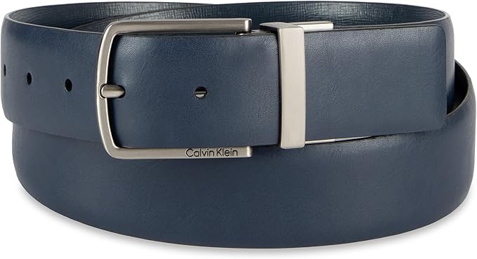 Calvin Klein Men’s Reversible Leather Belt - 2‑in‑1 Versatile Modern Style