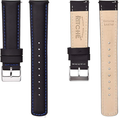 Ritche Christmas Gift Quick Release Leather Watch Bands Genuine Watch Straps for Men Women Top Grain Leather Watch Strap, White Elephant Gifts, Stocking Stuffers for Men, Father's Day gifts