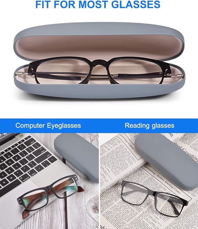 RayLove Unisex Hard Shell Eyeglasses Cases, Protective Case For Glasses