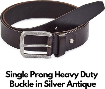 Real Full Grain Harness Cow Leather Belt for Men 38mm Width Casual Retro look Vintage style Handmade Valentine Gift