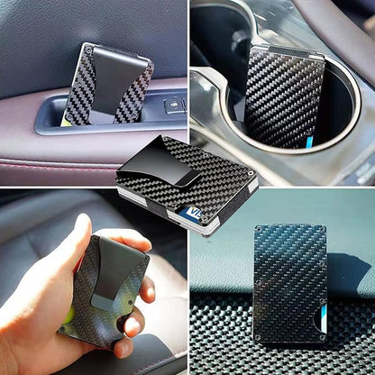 WAFJAMF Small Men's Slim Money Clip Stainless Steel Credit Business Card Holder Pocket Cash Wallet