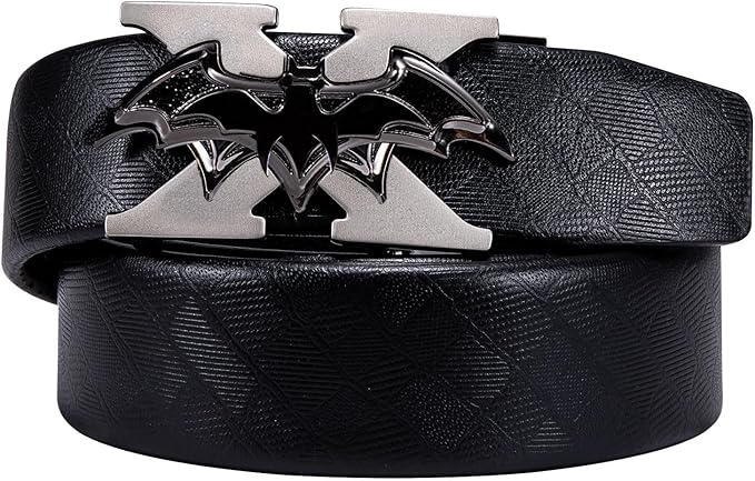Barry.Wang Mens Belts Leather Ratchet Automatic Buckle Slide Click 1 3/8" Designer Dress Fashion Classic Casual Work Business