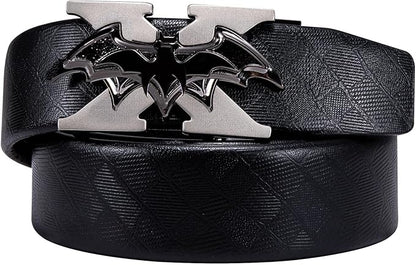 Barry.Wang Mens Belts Leather Ratchet Automatic Buckle Slide Click 1 3/8" Designer Dress Fashion Classic Casual Work Business