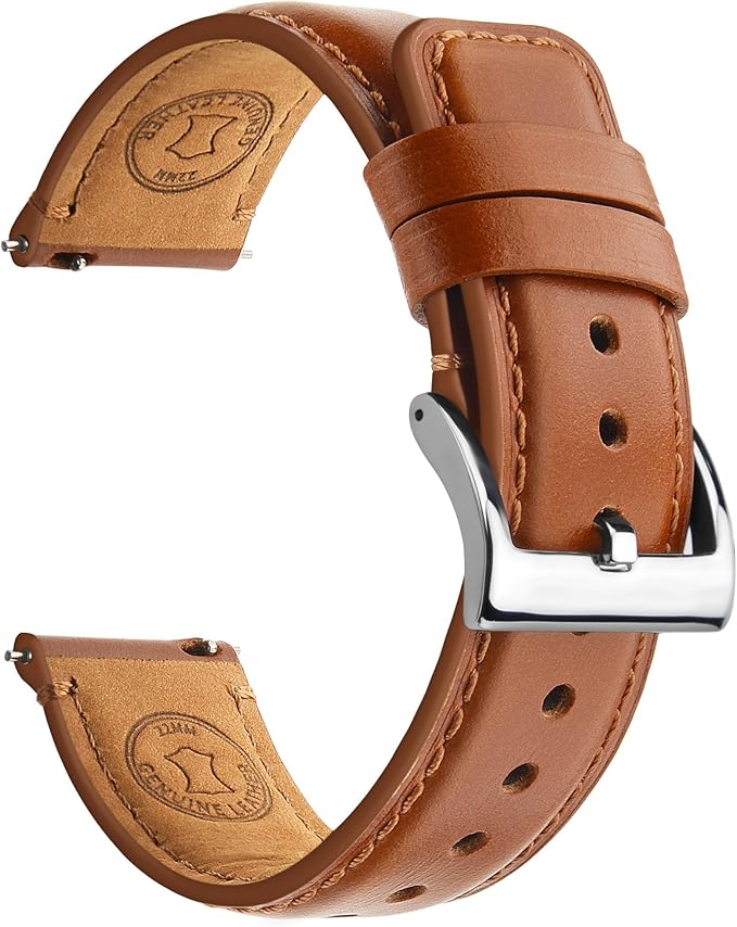 Fullmosa Leather watch strap, vintage replacement strap, watch strap 22 mm, 20 mm, 24 mm, 19 mm, 18 mm, bracelet watch accessories for men and women, watch strap for smartwatch and universal watches