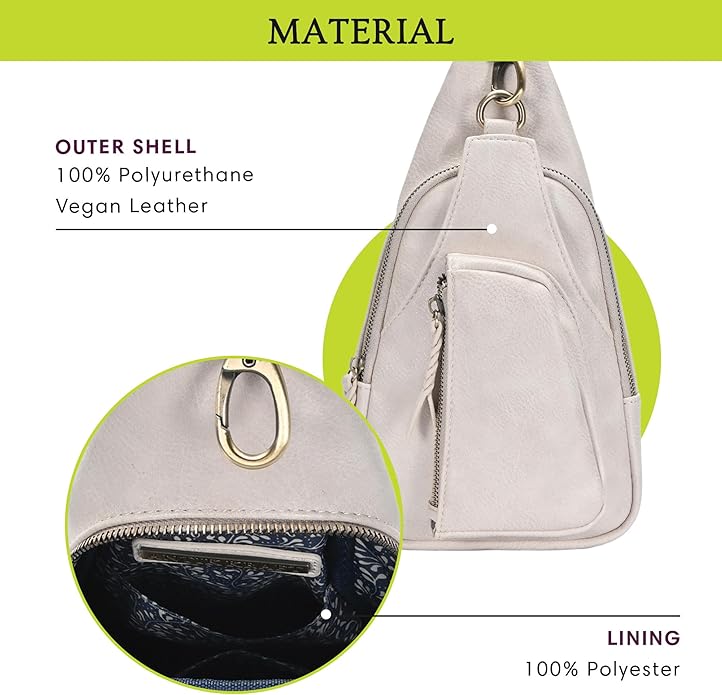 MMS Brands Antik Kraft Tasha Crossbody Sling | Vegan Leather Crossbody Bag for Women with 16-20" Strap | Sling Bags for Women