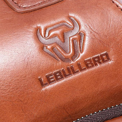 Sling Bag for Men Genuine Leather Chest Bag Crossbody Backpack Travel Hiking Outdoor Sports
