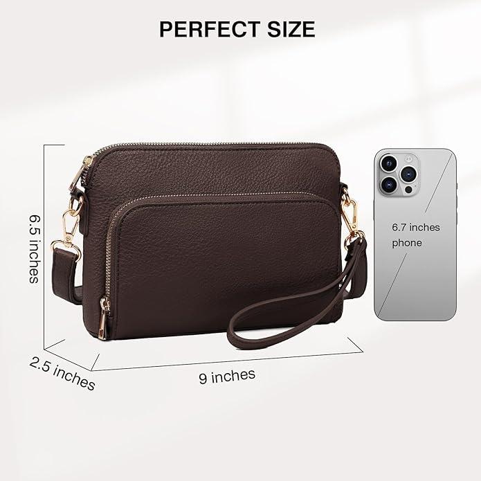 Marvolia Crossbody Bag for Women - PU Leather Shoulder Bag Trendy Small Crossbody Purse Bag for Travel Work Party