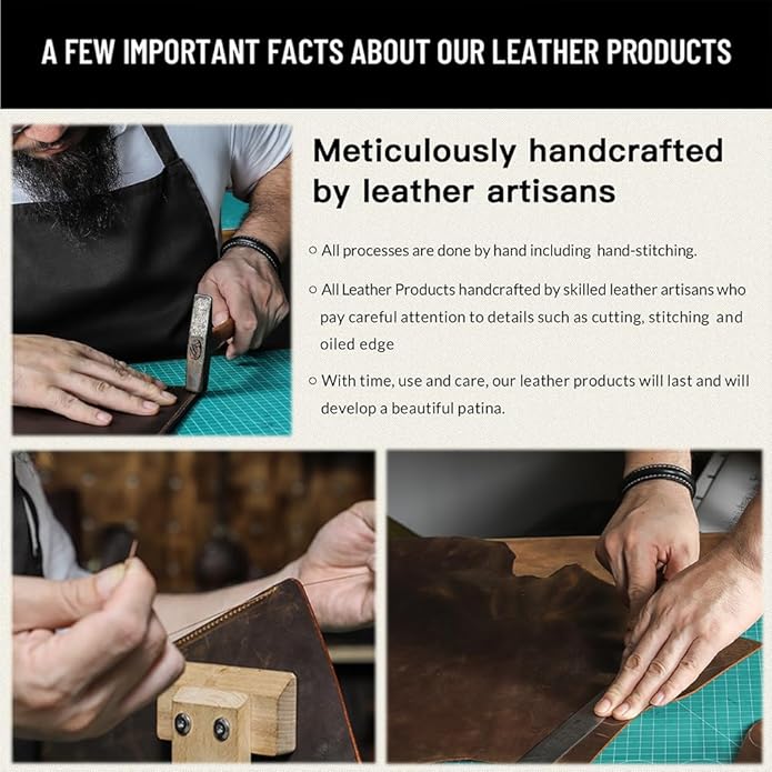 CONTACTS Full Grain Leather 14" Laptop Case Large Document Bag Notary Bag Slim Briefcase for Men