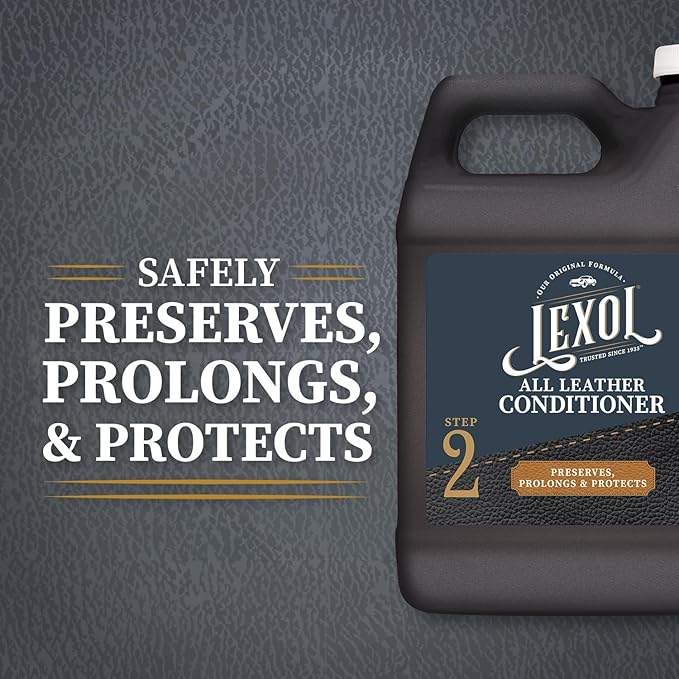 Leather Conditioner by Lexol, Use on Furniture, Car Interiors, Shoes, Handbags, Accessories, 33.8 Fl Oz Each