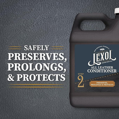 Leather Conditioner by Lexol, Use on Furniture, Car Interiors, Shoes, Handbags, Accessories, 33.8 Fl Oz Each