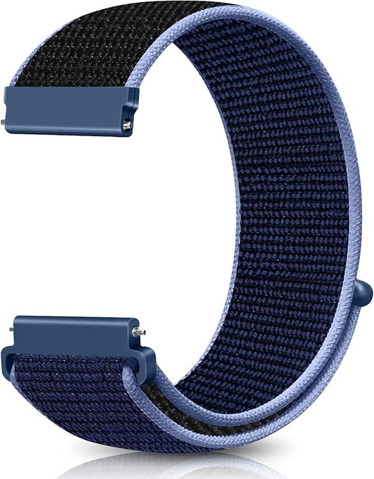 24mm Nylon Sport Quick Release Watch Band Compatible with Garmin Venu X1/TicWatch Altas/TicWatch Pro 5/Pro 5 Enduro/COROS Nomad/iTouch AIR 4 41mm 46mm/AIR 3 44mm/Suunto 9/9 Baro/9 Titanium