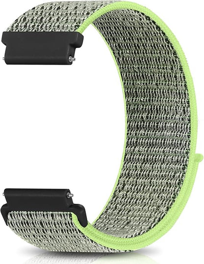 18mm 20mm 22mm Hook and Loop Watch Band Compatible with Garmin Vivoactive 5/ Vivoactive 6/ Vivoactive 3, Soft Nylon Breathable Sport Strap for Venu 2S/ Venu3S/ Forerunner 265s,Venu 3/ Venu 2 Men Women