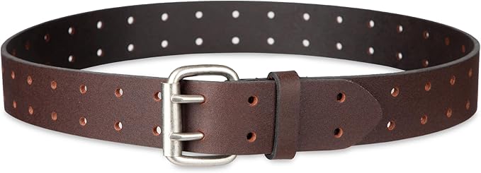 Dickies Men's Double Prong Leather Work Belt – Fully Adjustable, Regular & Big and Tall Sizes