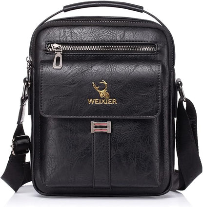 Zipper Buckle Leather Messenger Bag Crossbody Shoulder Bag Vintage Handle Bags | Zipper, Buckle, Leather, Vintage