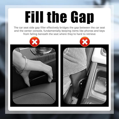 2PCS 2026 New Car Seat Gap Filler Organizer,in Between Car Seat Catcher with Phone Holder & Sunglass Holder & Cars Hook,Universal Cars Gap Seats Filler to Avoid Items Falling