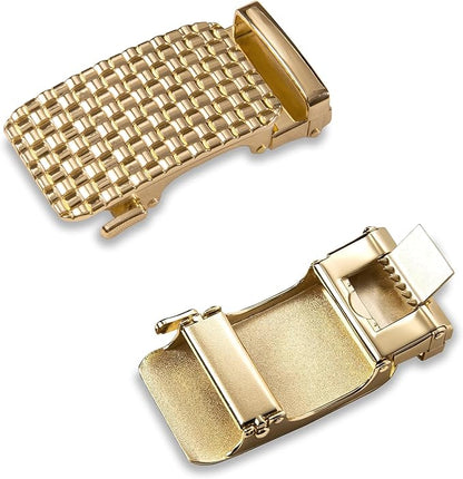 Dubulle Designer Mens Belts, Sliding Automatic Buckle Ratchet Dress Belt TOP Genuine Leather Strap Gifts