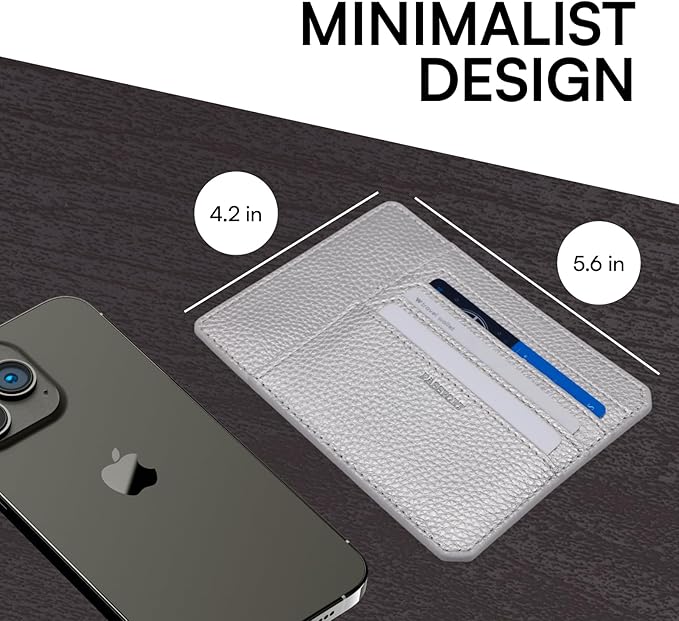 TARGAA Passport Holder, Slim Travel Wallet RFID Blocking Card Case Cover Passport Cover Protector passport sleeve Essentials with Credit Card Slots for Women/Men (Silver)