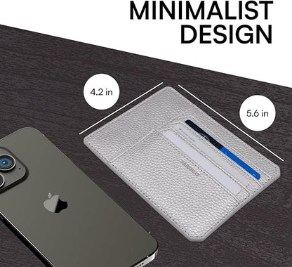 TARGAA Passport Holder, Slim Travel Wallet RFID Blocking Card Case Cover Passport Cover Protector passport sleeve Essentials with Credit Card Slots for Women/Men (Silver)