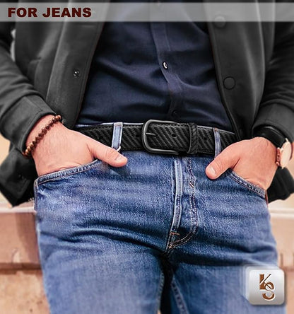 KEMISANT Men Belt-Genuine Leather Belt for Men Dress Casual Golf Jeans 1 3/8"