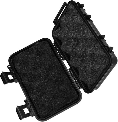 SIXRUN Outdoor Shockproof Sealed Storage Case, Model B, Black, ABS Material, Waterproof, 7.5x4.7x2.0 Inch