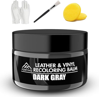 FORTIVO Leather Recoloring Balm, Color Restorer, Scratch Remover, Couch Paint and Repair, Leather Balm for Couches