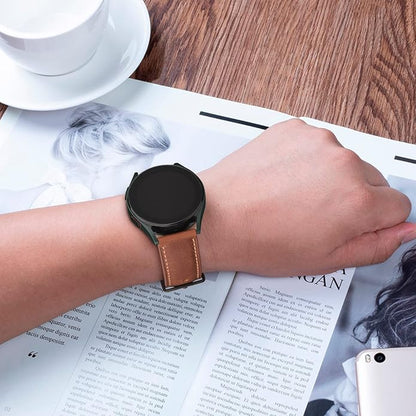 Vancle Quick Release Genuine Leather Watch Band 20mm 22mm Watch Strap, Top Grain Leather Watch bands for Men Women