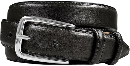 Andrew/Armando - Dress Belt Solid Brass Buckle (Gold & Silver) Genuine Full-Grain Cowhide Leather Belt 1-1/8"(30mm) Wide