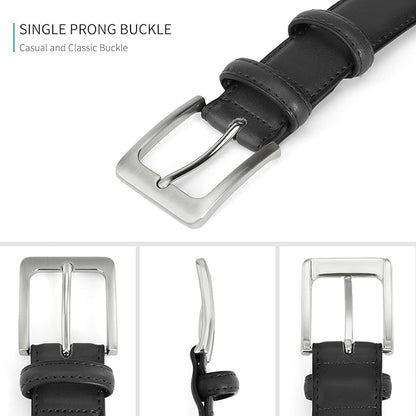 SENDEFN Mens Belts Leather Belt for Men 1 1/4" for Casual Jeans Dress Pants with Gift Box