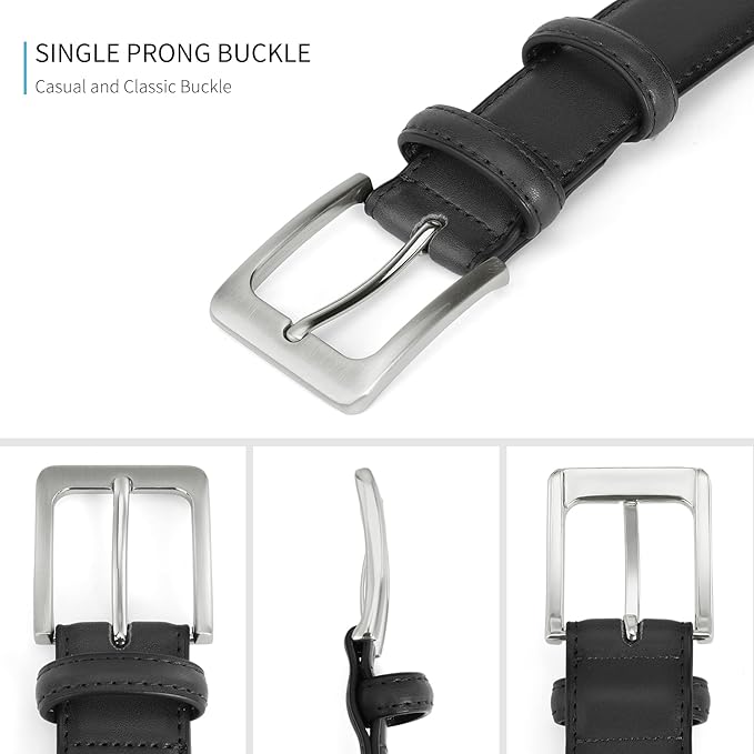 SENDEFN Mens Belts Leather Belt for Men 1 1/4" for Casual Jeans Dress Pants with Gift Box