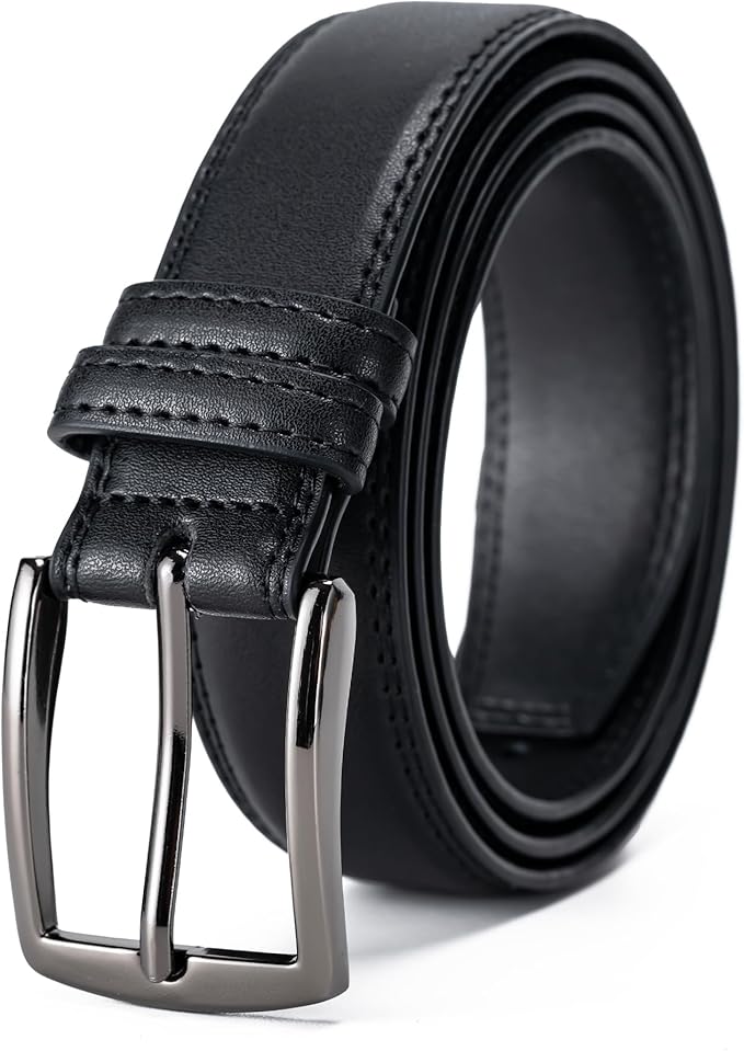Aegero Mens Belt, Leather Dress Jeans Belt, Fashion & Classic Designs Ideal Match for Work Business and Casual