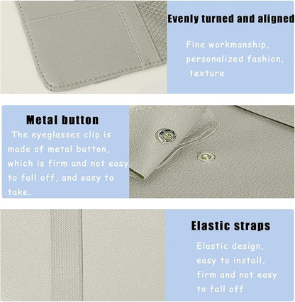 Car Sun Visor Organizer, Visor Organizer Auto Car visor Storage Organizer Sun Visor Storage Organizer with Pockets Car Visor Storages Pouch Truck Visor Organizer for Men Women(Grey)