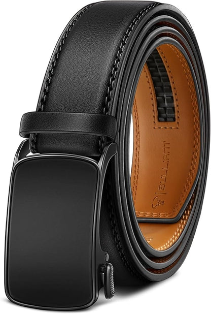 BULLIANT Men's Ratchet Belt Nontrimmable-Click Belt Adjustable for Men Gift Lightweight 1 3/8"