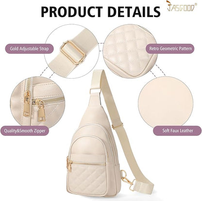 Sling Bag for Women Crossbody Leather Fanny Packs Chest Bag Fashion Sling Backpack Travel JASGOOD