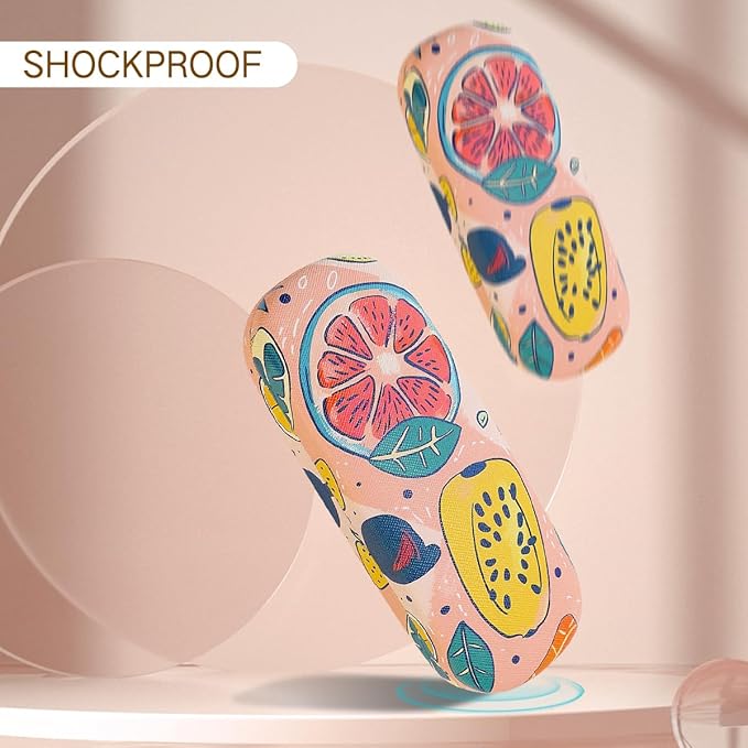 PERFECTSIGHT Hard Shell Eyeglasses Case, PU Leather Protective Glasses Case, Cute Eyeglass Case for Women Men Girls