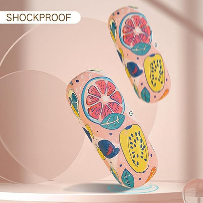 PERFECTSIGHT Hard Shell Eyeglasses Case, PU Leather Protective Glasses Case, Cute Eyeglass Case for Women Men Girls