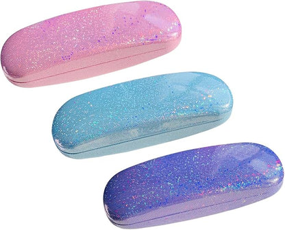 HSYMQ 3PCS Glasses Case, Eyeglasses Case Hard Shell, Reading Hard Glasses Cases for Women Men