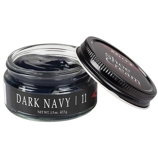 Kelly's Dark Navy Shoe Polish 1.5 oz - Professional Leather Shoe Cream