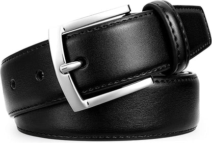 Men's Belt Genuine Leather Belt for Men Dress Casual Golf Jeans Pants 1 3/8"