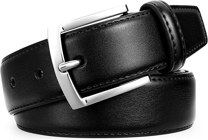 Men's Belt Genuine Leather Belt for Men Dress Casual Golf Jeans Pants 1 3/8"