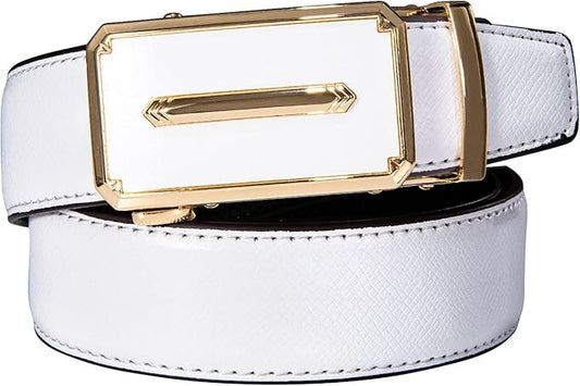 Barry.Wang Mens Belts Leather Ratchet Automatic Buckle Slide Click 1 3/8" Designer Dress Fashion Classic Casual Work Business