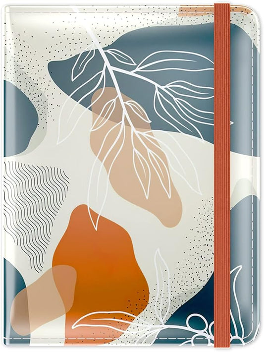 Passport Holder for Travel Essentials, Passport Wallet Cover Case for Travel Must Haves Accessories, Passport Book Holders for Women and Men, White Leaves