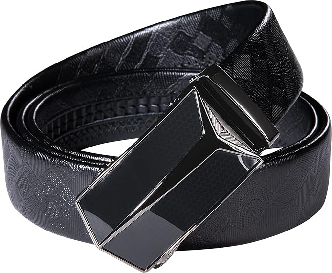 Dubulle Men's Ratchet Belt Gold/Black/Red/Green/Blue/White Automatic Buckle Business Casual Belt Gift - Adjustable Fit