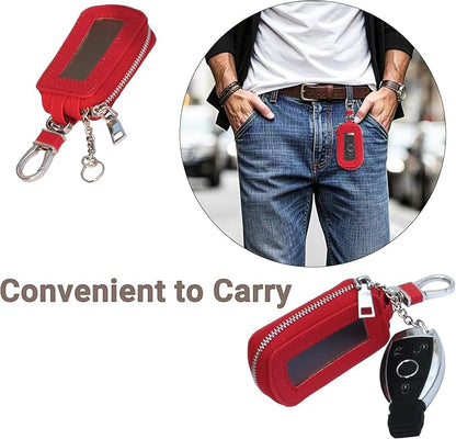 Yuoyar Premium Leather Key Fob Case - Universal Car Key Holder
