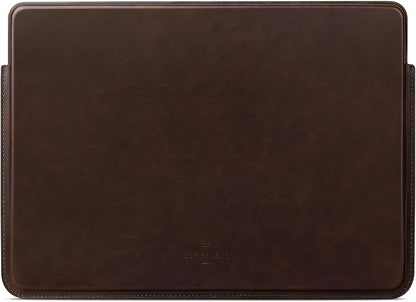 Comfyable 13 Inch Faux Leather Laptop Sleeve Case, Slim Protective Laptop Cover Compatible with MacBook Air M5 2026 & MacBook Pro M2 M1 2022, Coffee