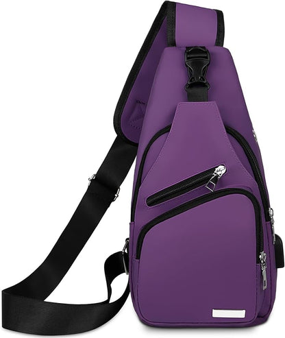Waterproof Sling Bag Crossbody Backpack for Men Women Sling Backpack Hiking Daypack Multipurpose Cross Body Chest Bag