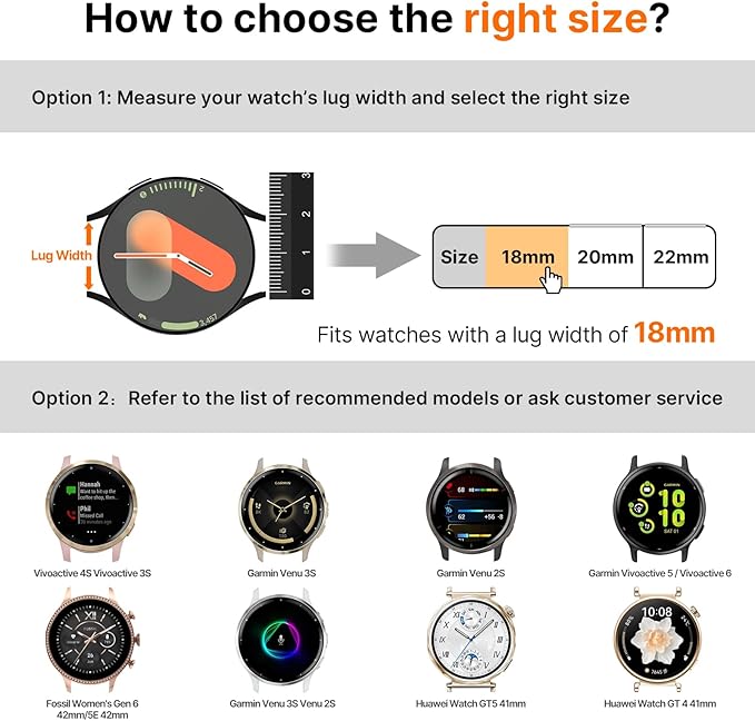 Fullmosa Magnetic Braided Watch Bands - 18mm 20mm 22mm Quick Release Watch Strap, Stretchy Nylon Solo Loop Compatible with Garmin Samsung Galaxy Amazfit for Men Women(18mm, Starlight+Black)