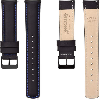 Ritche Christmas Gift Quick Release Leather Watch Bands Genuine Watch Straps for Men Women Top Grain Leather Watch Strap, White Elephant Gifts, Stocking Stuffers for Men, Father's Day gifts